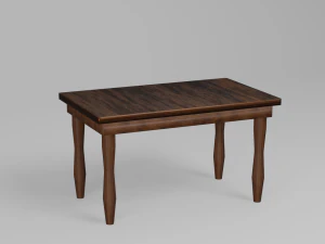 木製キッチンテーブル 3Dモデル