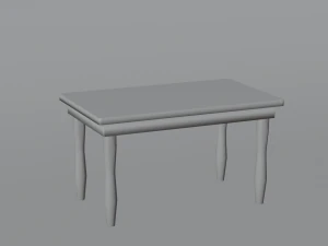 Wooden kitchen table 3D Model