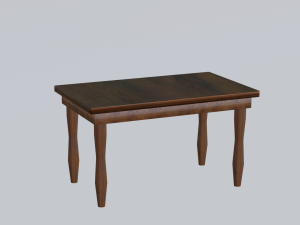 Wooden kitchen table 3D-Modell