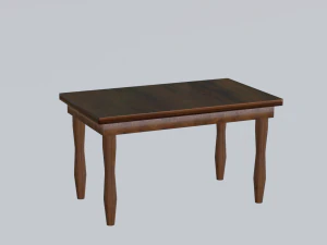 Wooden kitchen table 3D Model