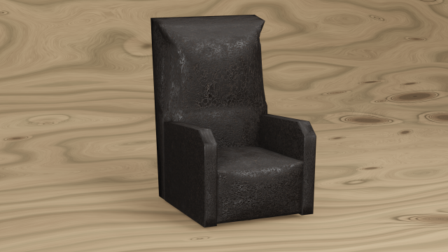 Black leather armchair 3Dモデル .c4d .max .obj .3ds .fbx .stl .blend 