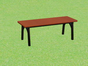 Banco de madeira Modelo 3D