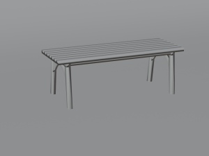 Wooden bench Modèle 3D