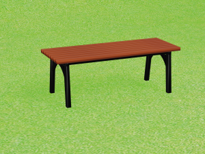 Wooden bench Modèle 3D