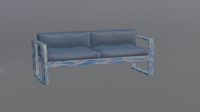 Outdoor denim sofa 3D Model .c4d .max .obj .3ds .fbx .stl .blend