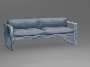 Outdoor denim sofa 3D Model