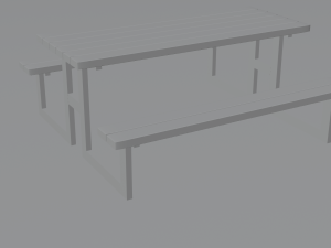 Table with benches 3D Model