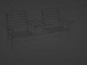 Table with chairs combined 3D Model