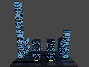 Night city 3D Модель