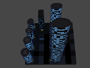 Night city 3D Модель