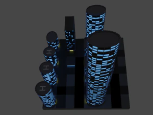 Night city 3D Model