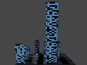 Night city 3D Модель