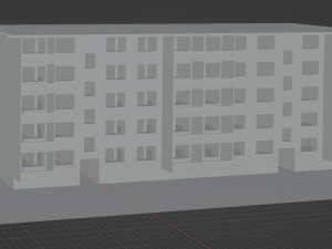Panel house unfinished five floors two driveways 3D Модель