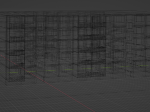 Panel house unfinished five floors two driveways 3D Модель