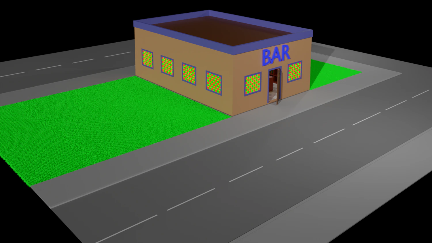 Bar 3D Model .c4d .max .obj .3ds .fbx .stl .blend 