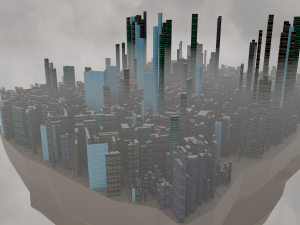 Floating city Modelo 3D