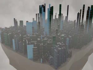 Citt&agrave; galleggiante Modello 3D