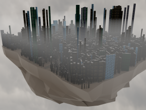 Floating city 3D 모델
