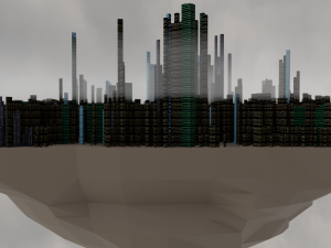 Floating city 3D 모델