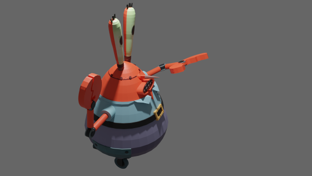 Imitation Krabs 3D Модель .c4d .max .obj .3ds .fbx .stl .blend 