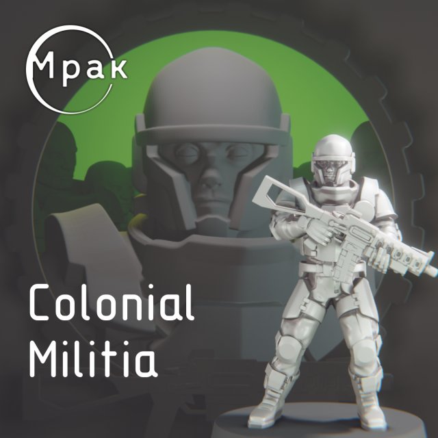 Colonial Militia Modelo de Impressão 3D .c4d .max .obj .3ds .fbx .stl .blend 
