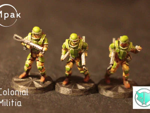 Colonial Militia 3D Print Model