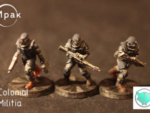 Colonial Militia 3D Print Model