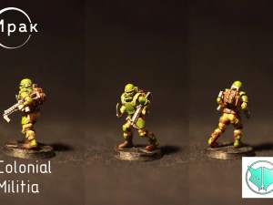 Colonial Militia 3D Print Model