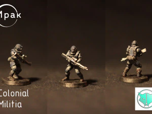 Colonial Militia 3D Print Model