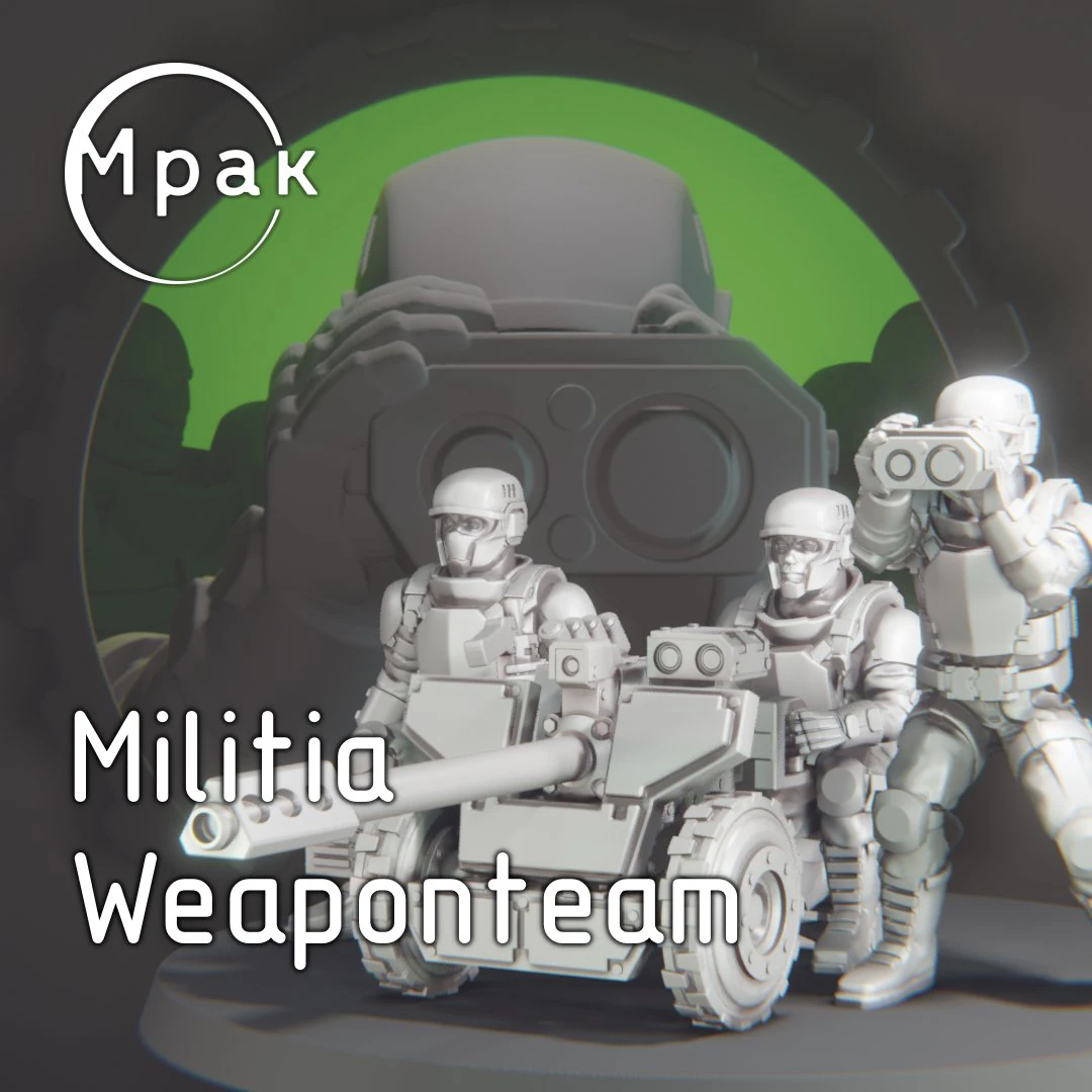 Militia Weaponteam 3D Print Model .c4d .max .obj .3ds .fbx .stl .blend 