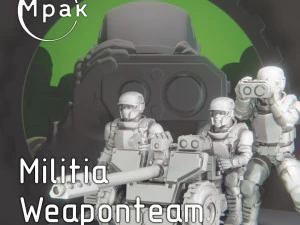 민병대 무기팀 3D 프린트 모델