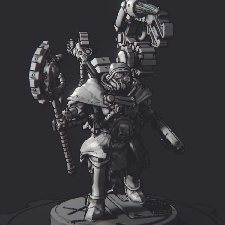 Praetorian Mechanic 3D Print Model .c4d .max .obj .3ds .fbx .stl .blend 
