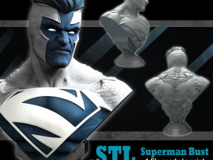 Superman bust model ready for printing 3D print model 3D Fan art 3Dプリントモデル