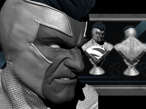 Superman bust model ready for printing 3D print model 3D Fan art 3Dプリントモデル