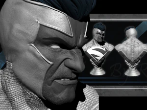 Superman bust model ready for printing 3D print model 3D Fan art 3D Print Model