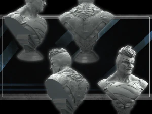 Superman bust model ready for printing 3D print model 3D Fan art 3D Print Model