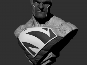 Superman bust model ready for printing 3D print model 3D Fan art 3Dプリントモデル