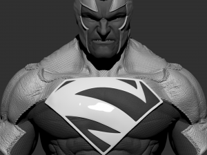 Superman bust model ready for printing 3D print model 3D Fan art 3Dプリントモデル