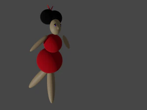 Dansende Chinese vrouw 3D Model