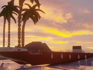 优雅的船 3D 模型