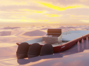 Elegant boat 3D 모델