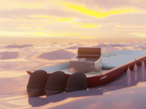 Elegant boat 3D Model