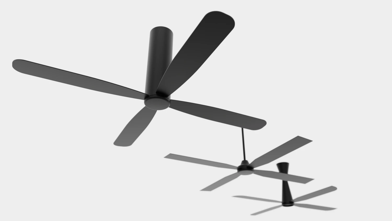 MODERN FANS 3D Model .c4d .max .obj .3ds .fbx .stl .blend 