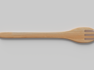 WOODEN CUTLERY PACK 3D Model