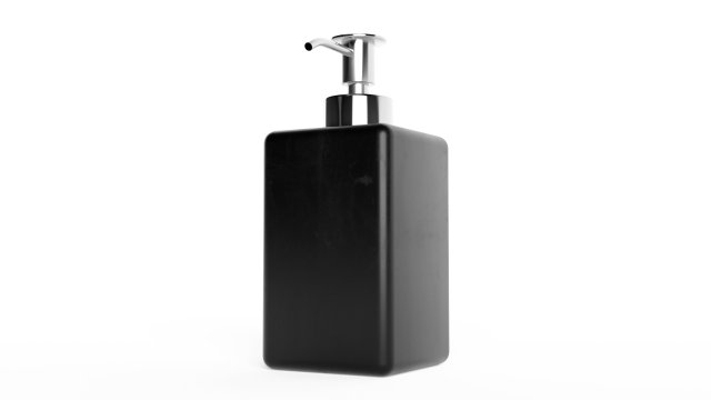 SQUARE SOAP DISPENSER 3D Model .c4d .max .obj .3ds .fbx .stl .blend 