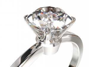 SOLITAIRE DIAMOND RING 3D 模型