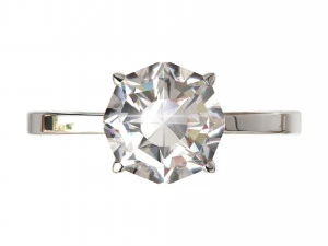 SOLITAIRE DIAMOND RING 3D Model