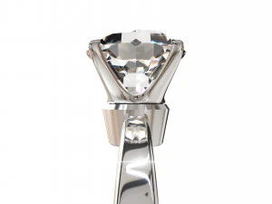 SOLITAIRE DIAMOND RING 3D Model