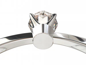 SOLITAIRE DIAMOND RING 3D Model
