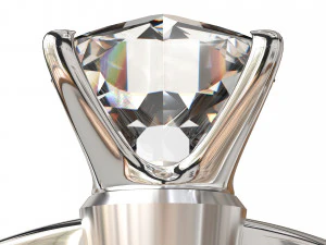 SOLITAIRE DIAMOND RING 3D Model